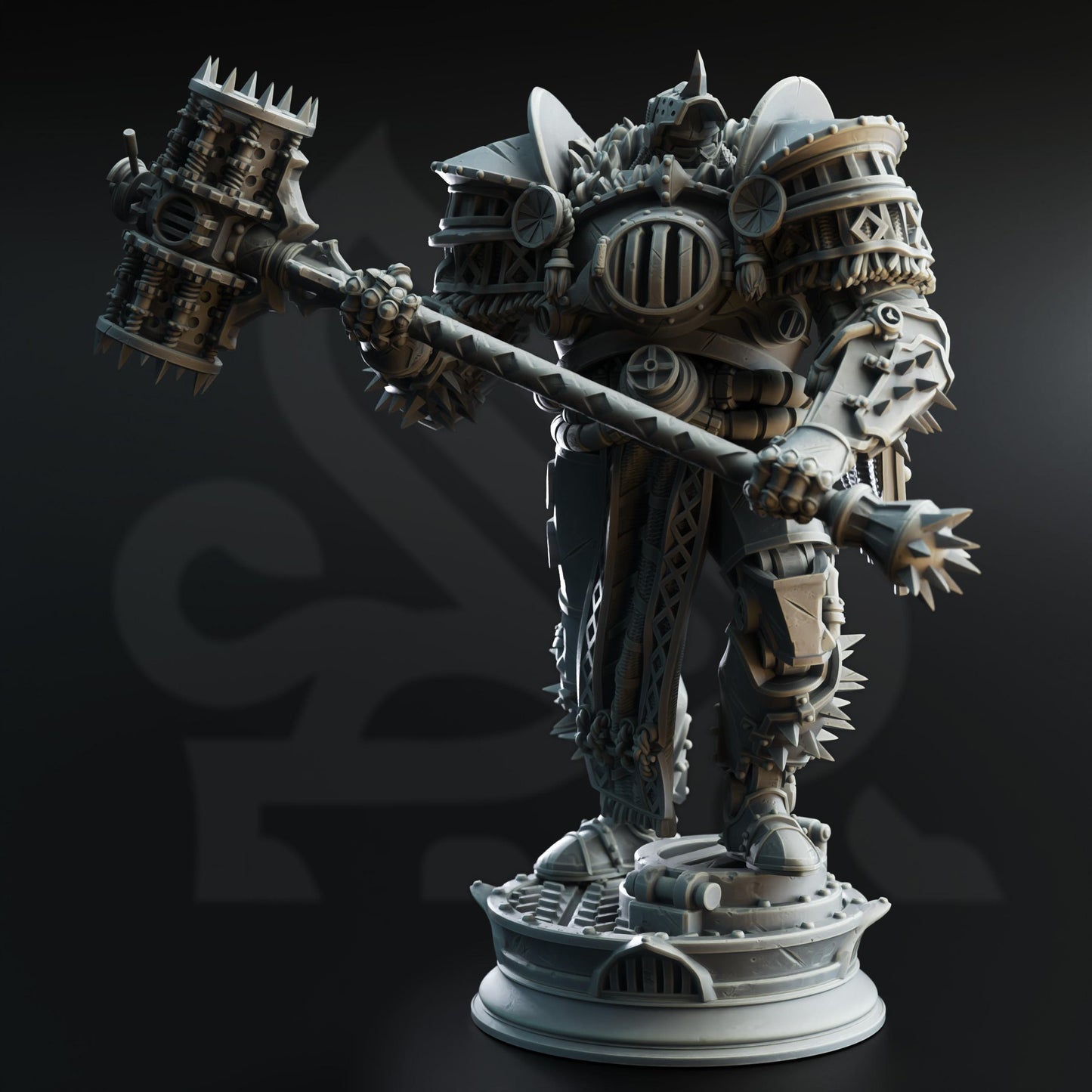 Hadrian - Warforged Colossus Hammer Figure 12k + Base Print 3D RPG Miniature Gift Idea mini | Dungeons & Dragons DND Tabletop | DM Stash