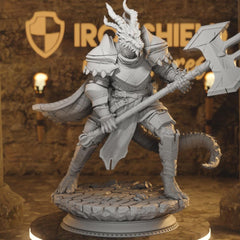 Azmordion Beastfolk Dragon Barbarian Fight