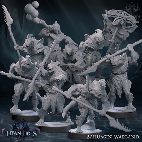 Sahuagin Army Water Monsters 8 Figures