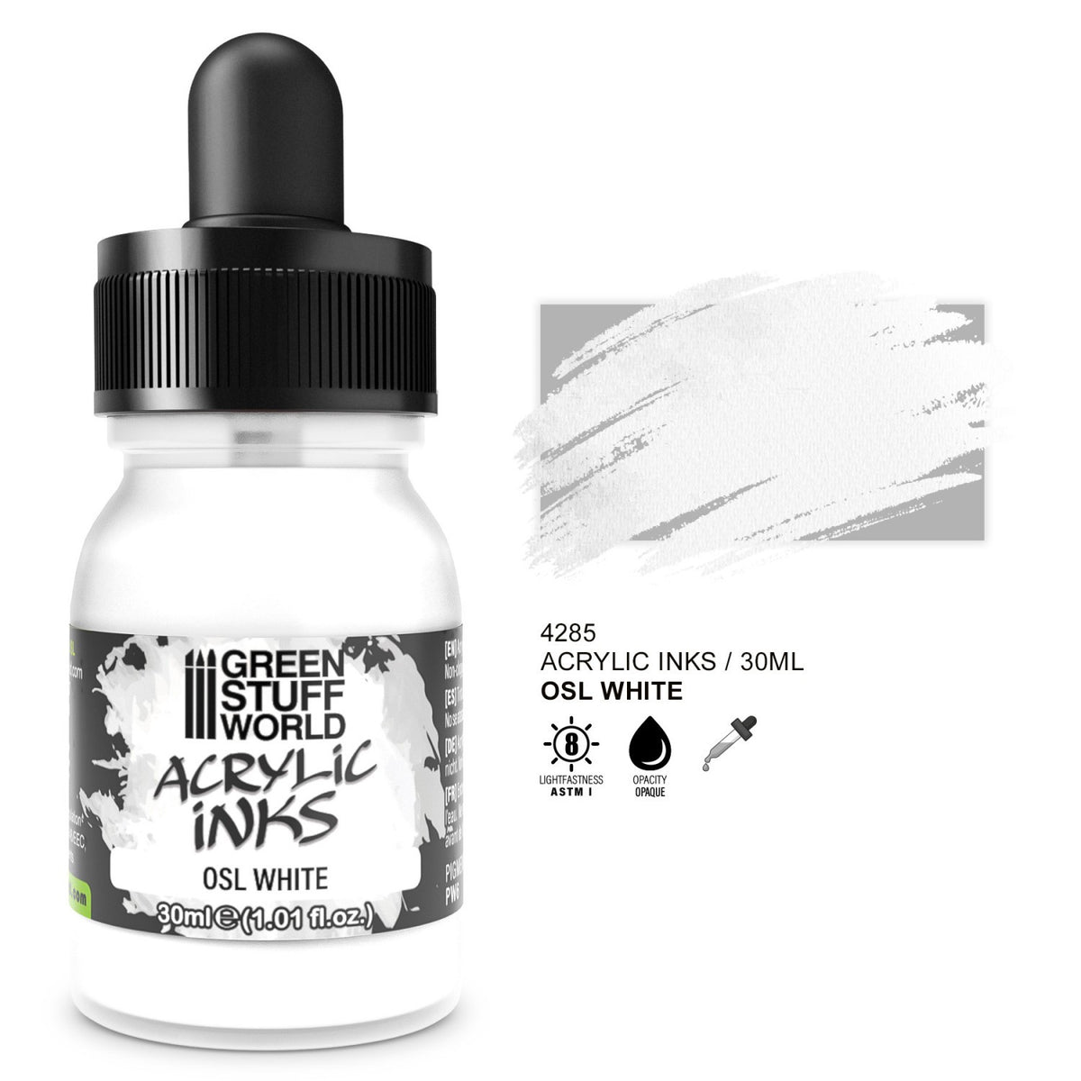 Green Stuff World Acrylic Ink Opaque OSL White 30ml