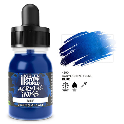 Green Stuff World Acrylic Ink Opaque Blue 30ml