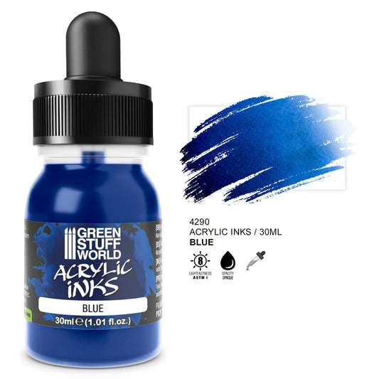 Green Stuff World Acrylic Ink Opaque Blue 30ml