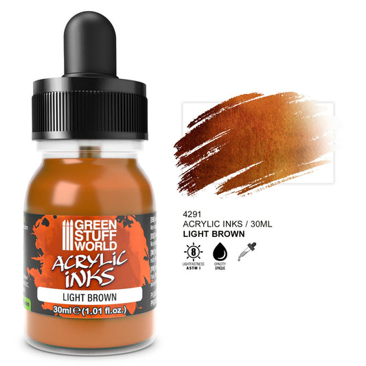 Green Stuff World Acrylic Ink Opaque Light Brown 30ml