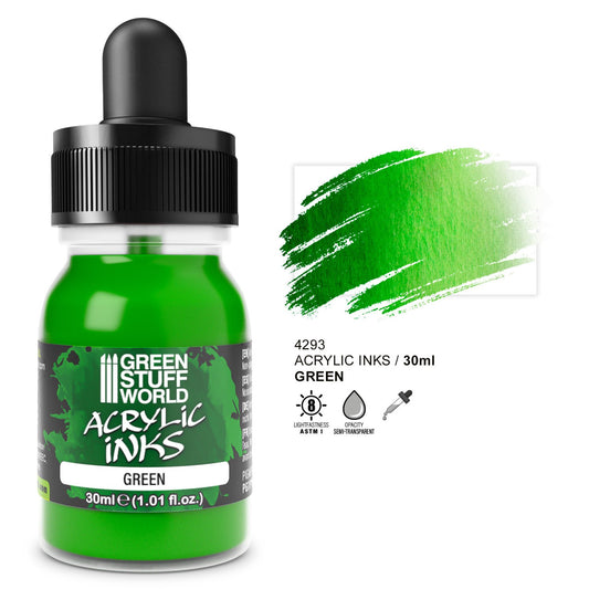 Green Stuff World Acrylic Ink Opaque Green 30ml