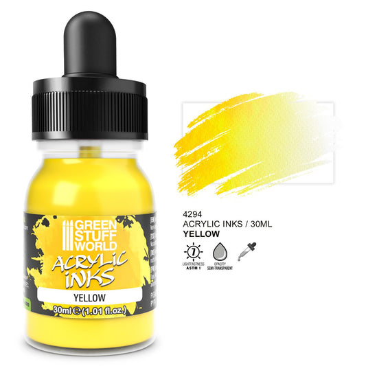 Green Stuff World Acrylic Ink Opaque Yellow 30ml