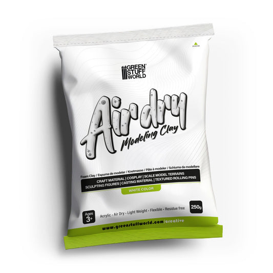 Green Stuff World Air Dry Modeling Foam Clay White 250g