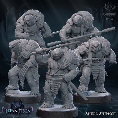 Shell Shinobi Mutant Ninja Turtles 5 Figures