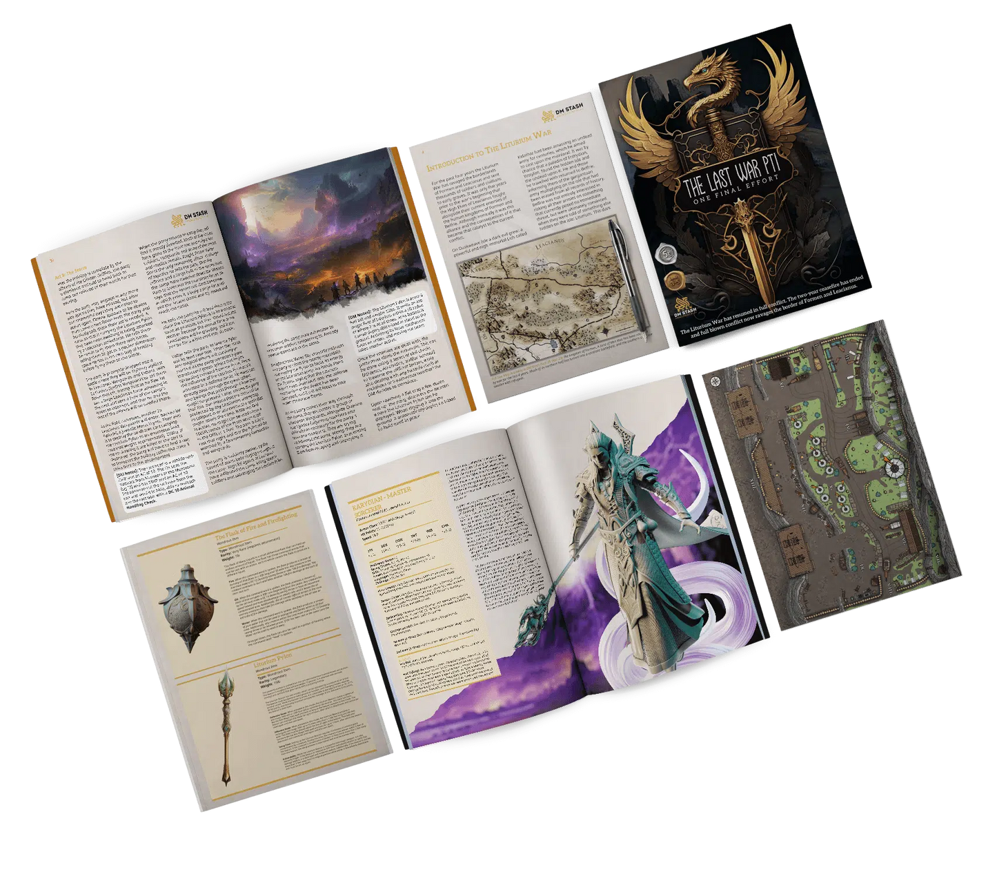 Of Elves & Men - DND 5e Starter Campaign - Full Set 22 Figures + Maps + Characters Sheets D&D