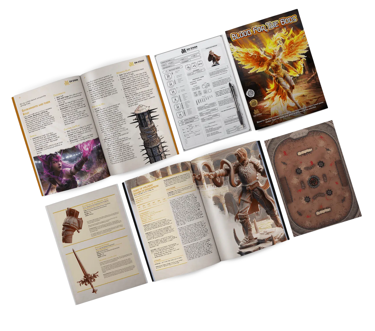 Crucible of the Chosen - DND 5e Starter Campaign - Full Set 21 Figures + Maps + Characters Sheets D&D