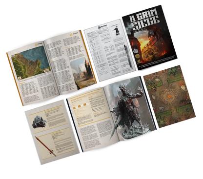 A Grim Siege - DND 5e Starter Campaign - Full Set 20 Figures + Maps + Characters Sheets D&D