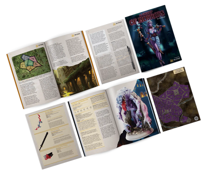 Drow of the Deep - DND 5e Starter Campaign - Full Set 10 Figures + Maps + Characters Sheets D&D