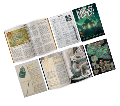 An Eastern Journey - DND 5e Starter Campaign - Full Set 16 Figures + Maps + Characters Sheets D&D