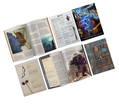 Cogs of Revolution - DND 5e Starter Campaign - Full Set 16 Figures + Maps + Characters Sheets D&D
