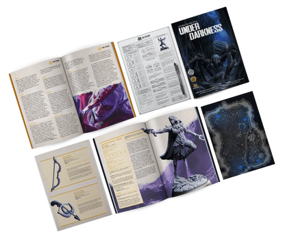 Under Darkness - DND 5e Starter Campaign - Full Set 14 Figures + Maps + Characters Sheets D&D