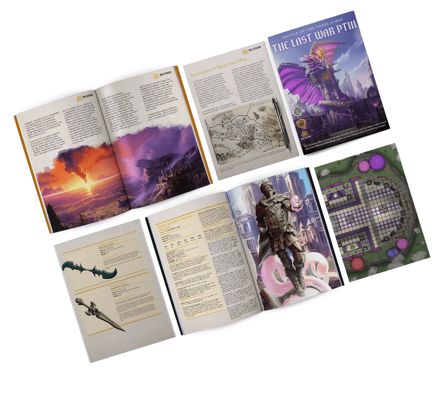 The Siege of Nirloom - DND 5e Starter Campaign - Full Set 15 Figures + Maps + Characters Sheets D&D