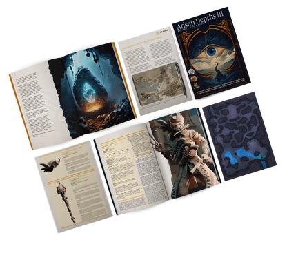 Darkest Depths - DND 5e Starter Campaign - Full Set 15 Figures + Maps + Characters Sheets D&D