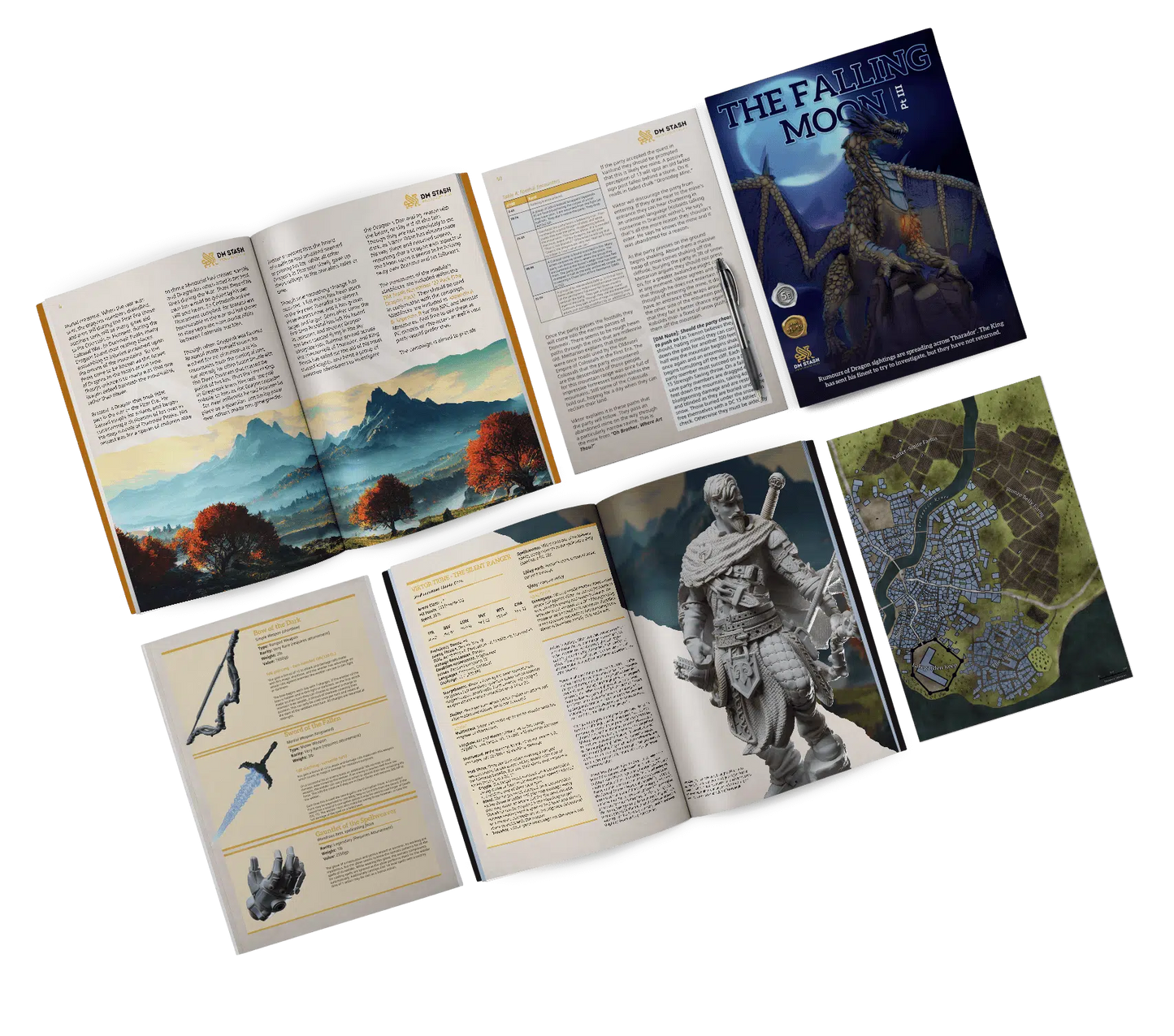 The Dragon Pact - DND 5e Starter Campaign - Full Set 11 Figures + Maps + Characters Sheets D&D