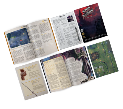 Bound in the Bloodmoon - DND 5e Starter Campaign - Full Set 16 Figures + Maps + Characters Sheets D&D