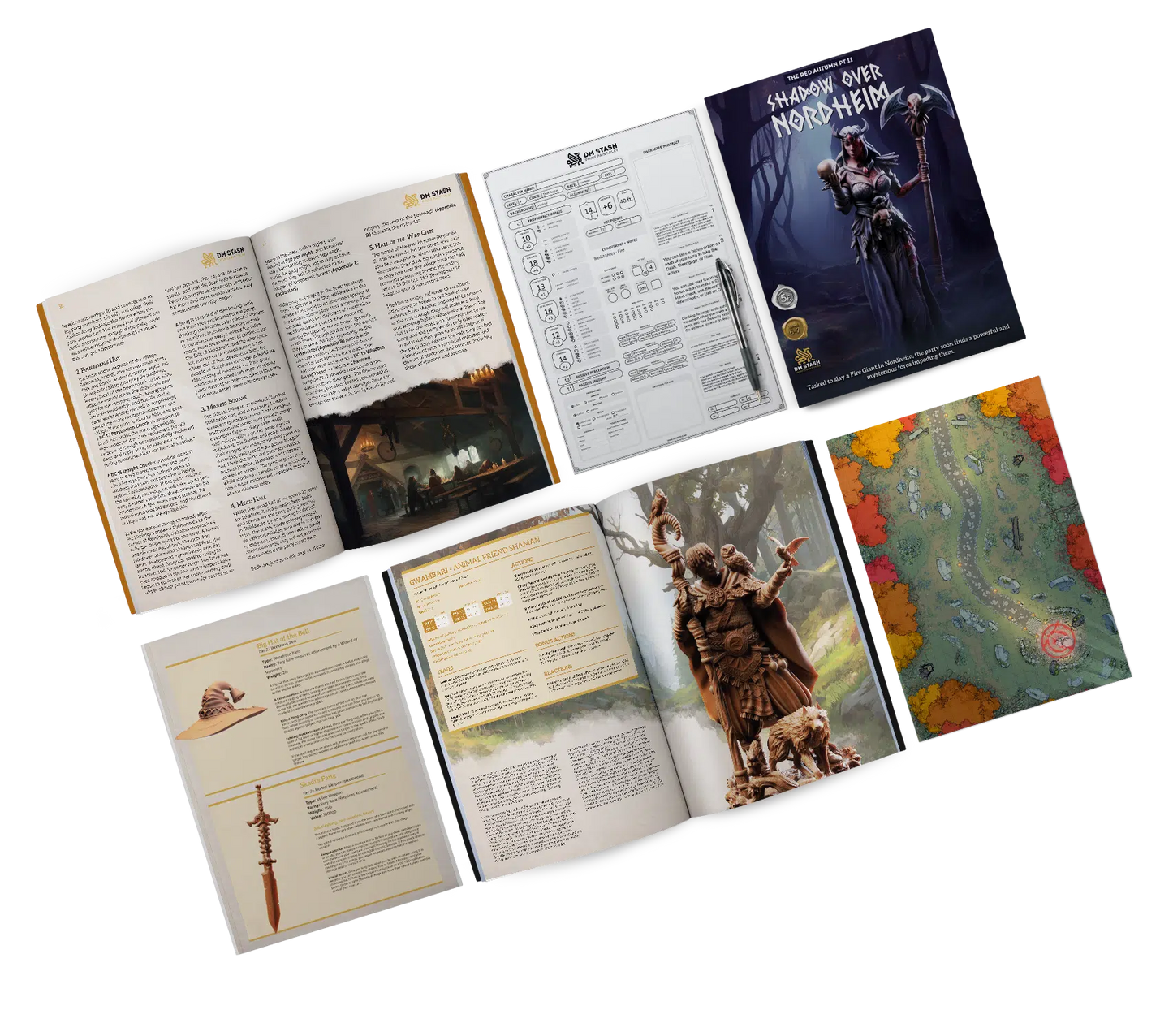 Shadow Over Nordheim - DND 5e Starter Campaign - Full Set 19 Figures + Maps + DnD miniature 3D printed resin figure alternate angle