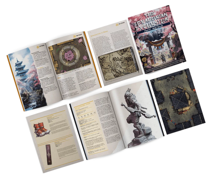 Spirits from the East - DND 5e Starter Campaign - Full Set 15 Figures + Maps + 3D printed miniature detail view tabletop RPG