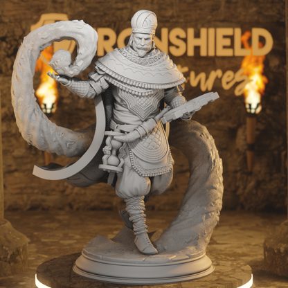 Ahmarai Human Sorcerer, Warlock, Wizard DnD miniature 3D printed resin tabletop RPG figure