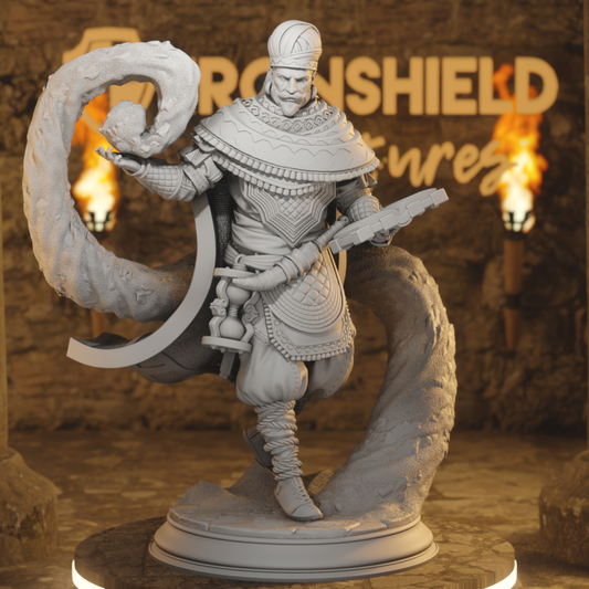 Ahmarai Human Sorcerer, Warlock, Wizard DnD miniature 3D printed resin tabletop RPG figure