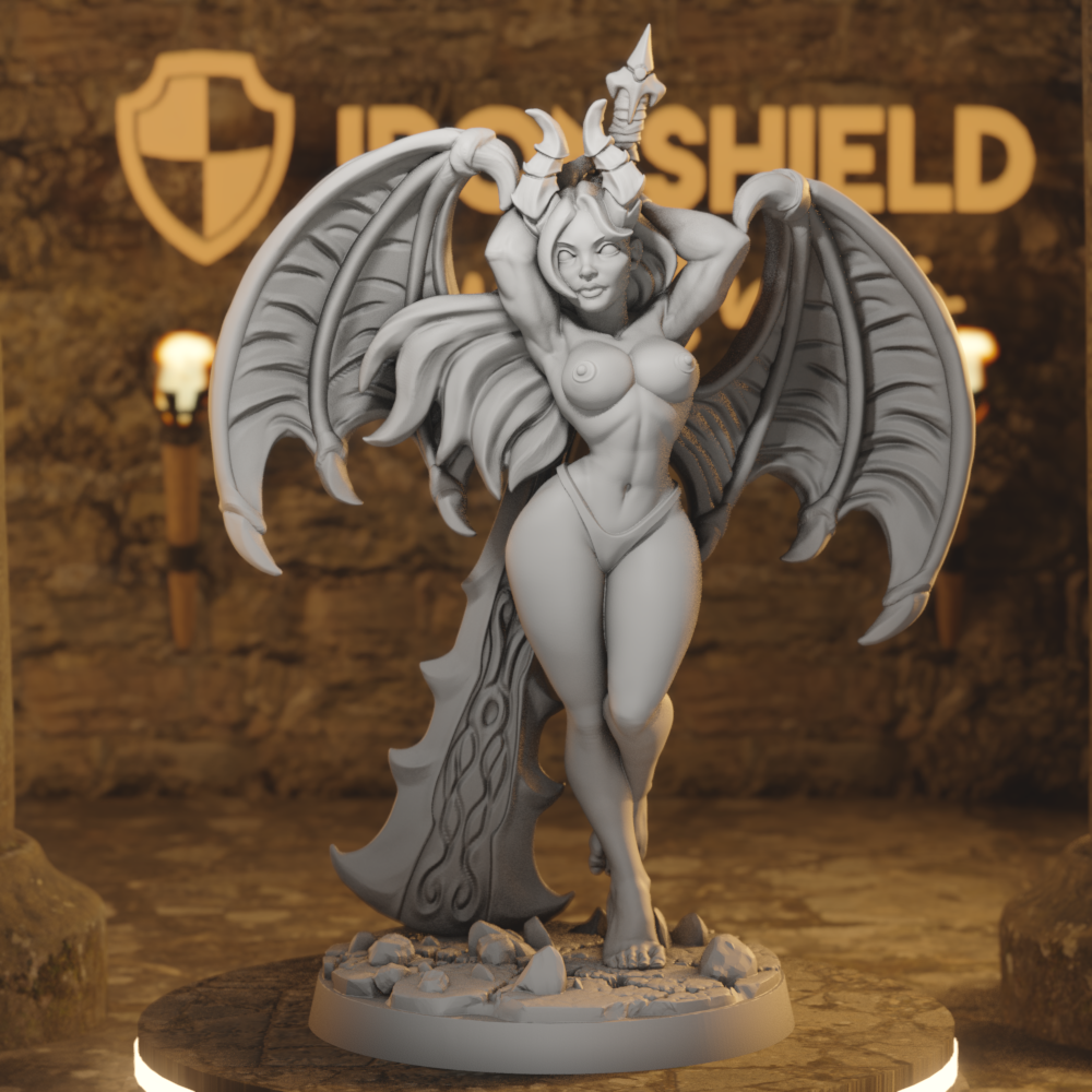 Akisha Demonic Woman NSFW Devil Naked
