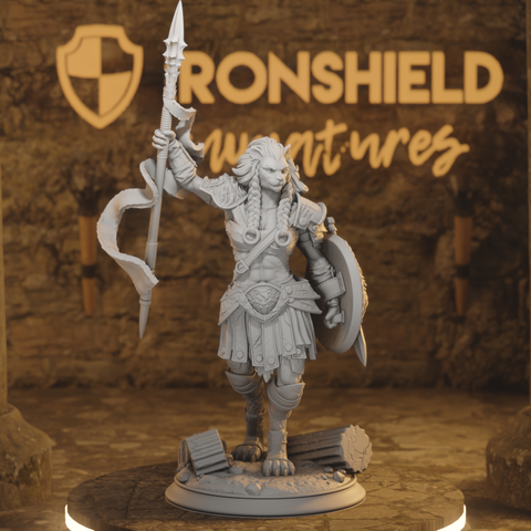 Lioness Gladiator - Aktara Adrientem Beastfolk Lionfolk Fighter