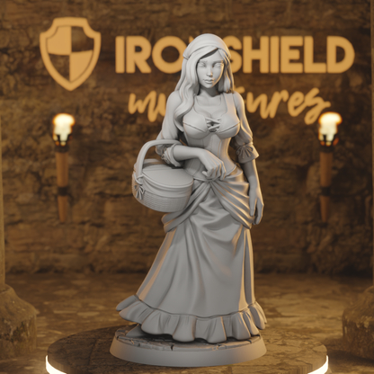 Alice Human Female Npc Girl DnD miniature 3D printed resin tabletop RPG figure