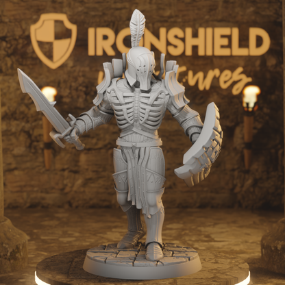 Amladril elven deathknight with sword and shield for dnd figure print 3d resin DnD miniature 3D printed resin tabletop RPG figure