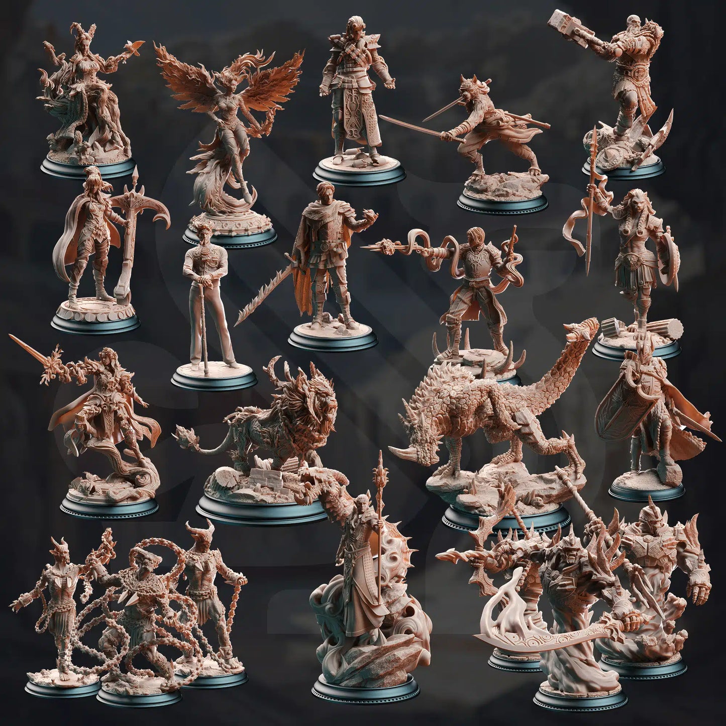 Crucible of the Chosen - DND 5e Starter Campaign - Full Set 21 Figures + Maps + Characters Sheets D&D