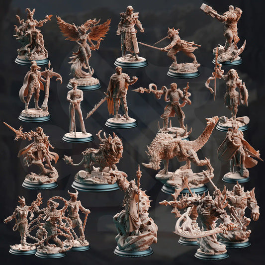 Crucible of the Chosen - DND 5e Starter Campaign - Full Set 21 Figures + Maps + Characters Sheets D&D
