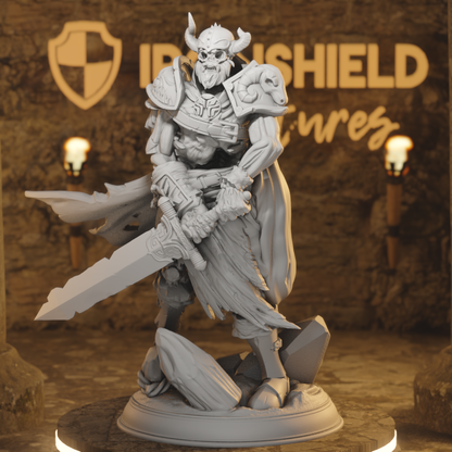 Arisen Male Skeletal Undead Knight DnD miniature 3D printed resin tabletop RPG figure