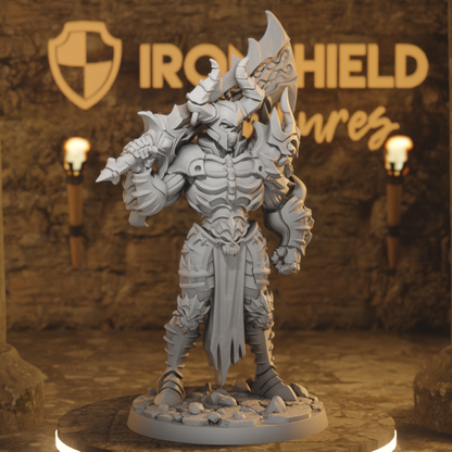Astorath Undead Knight Demon Fighter Barbarian DnD miniature 3D printed resin tabletop RPG figure