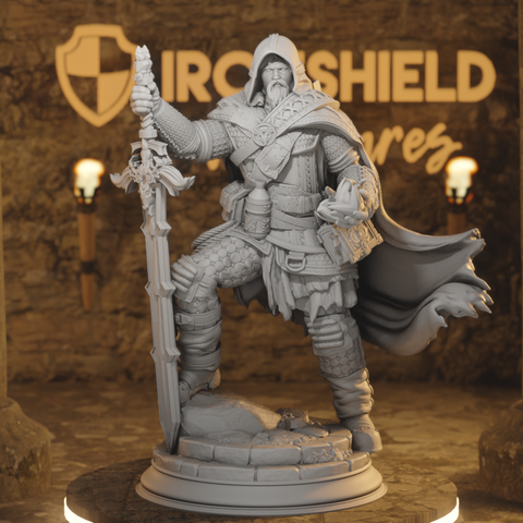 Ator - Human Revenant Ranger Figure 12k + Base Print 3D RPG Miniature Gift Idea mini | Dungeons & Dragons DND Tabletop | DM Stash