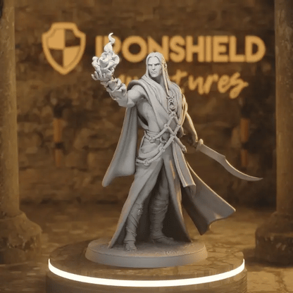 Azoul Anak Blooded Sorcerer 1 DnD miniature 360 turntable animation