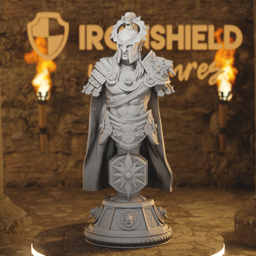 BUST Vilryn Elf Paladin DnD miniature 3D printed resin tabletop RPG figure
