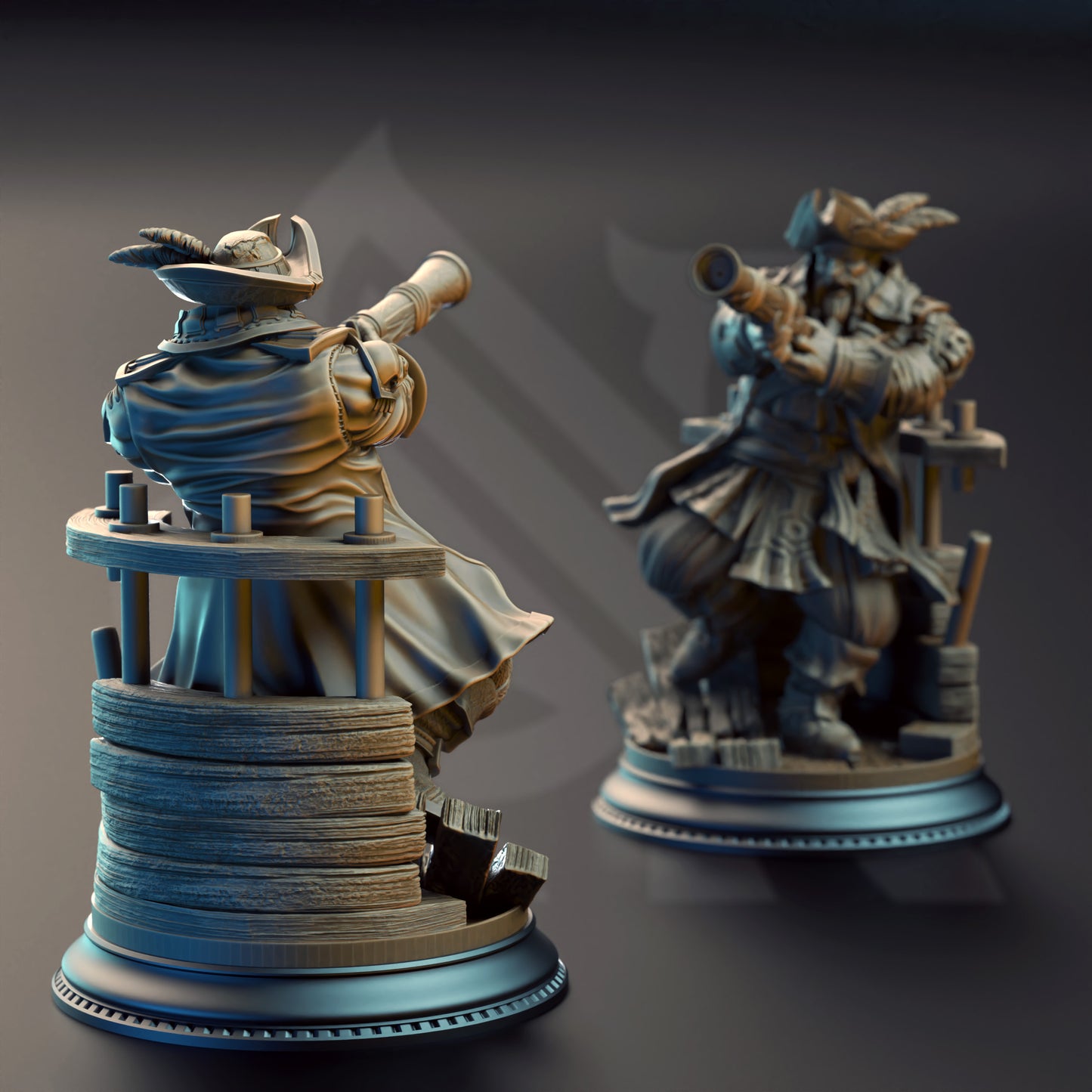 Baradin Blackbeard – Dwarg Gunslinger Pirate Captain Musket Aiming