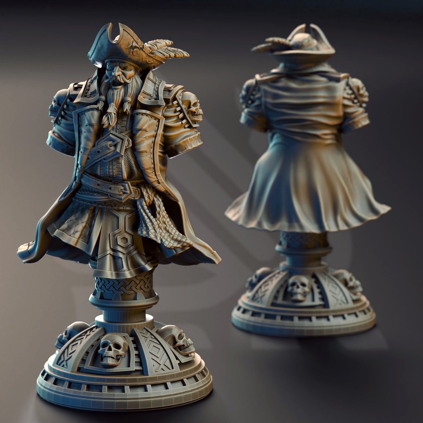 BUST - Baradin Blackbeard – Captain Pirate 120mm tall