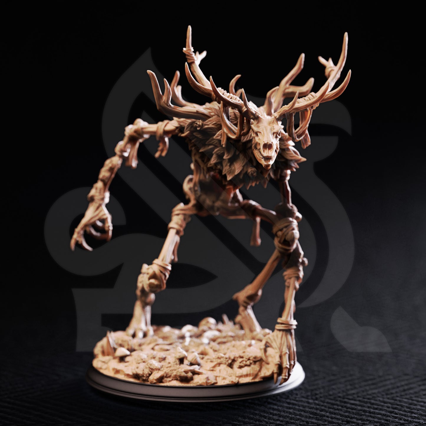 Beinvaettr - Undead Bone Wight Monster DnD miniature 3D printed resin figure alternate angle