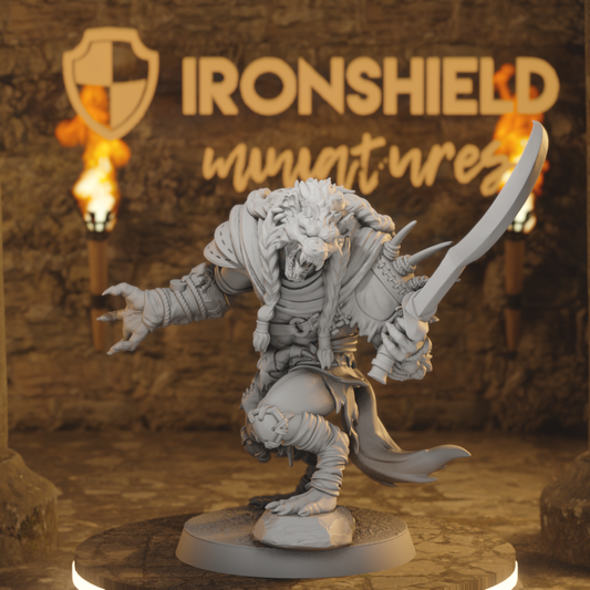 Boneyard Gnoll 2 Gnoll Fighter DnD miniature 3D printed resin tabletop RPG figure