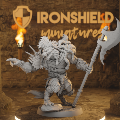 Boneyard Gnoll 5 Gnoll Fighter DnD miniature 3D printed resin tabletop RPG figure