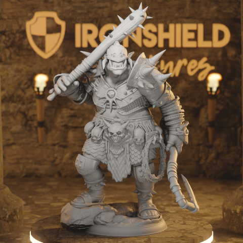Orc War Captain Barbarian Fighter - Bruz