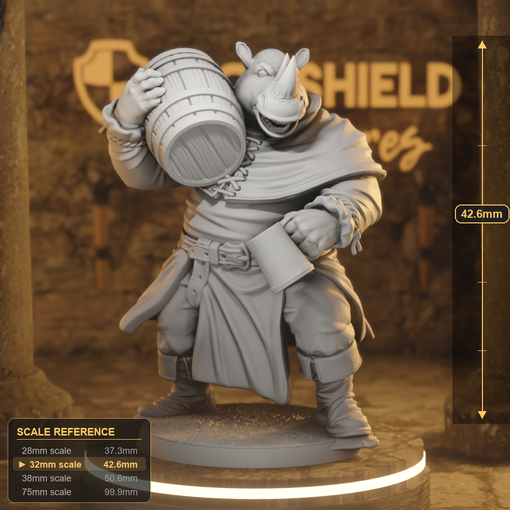 Burrowtown Folk 1 Beastfolk DnD miniature 3D printed resin tabletop RPG figure