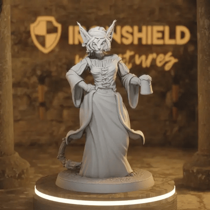 Burrowtown Folk 2 DnD miniature 360 turntable animation
