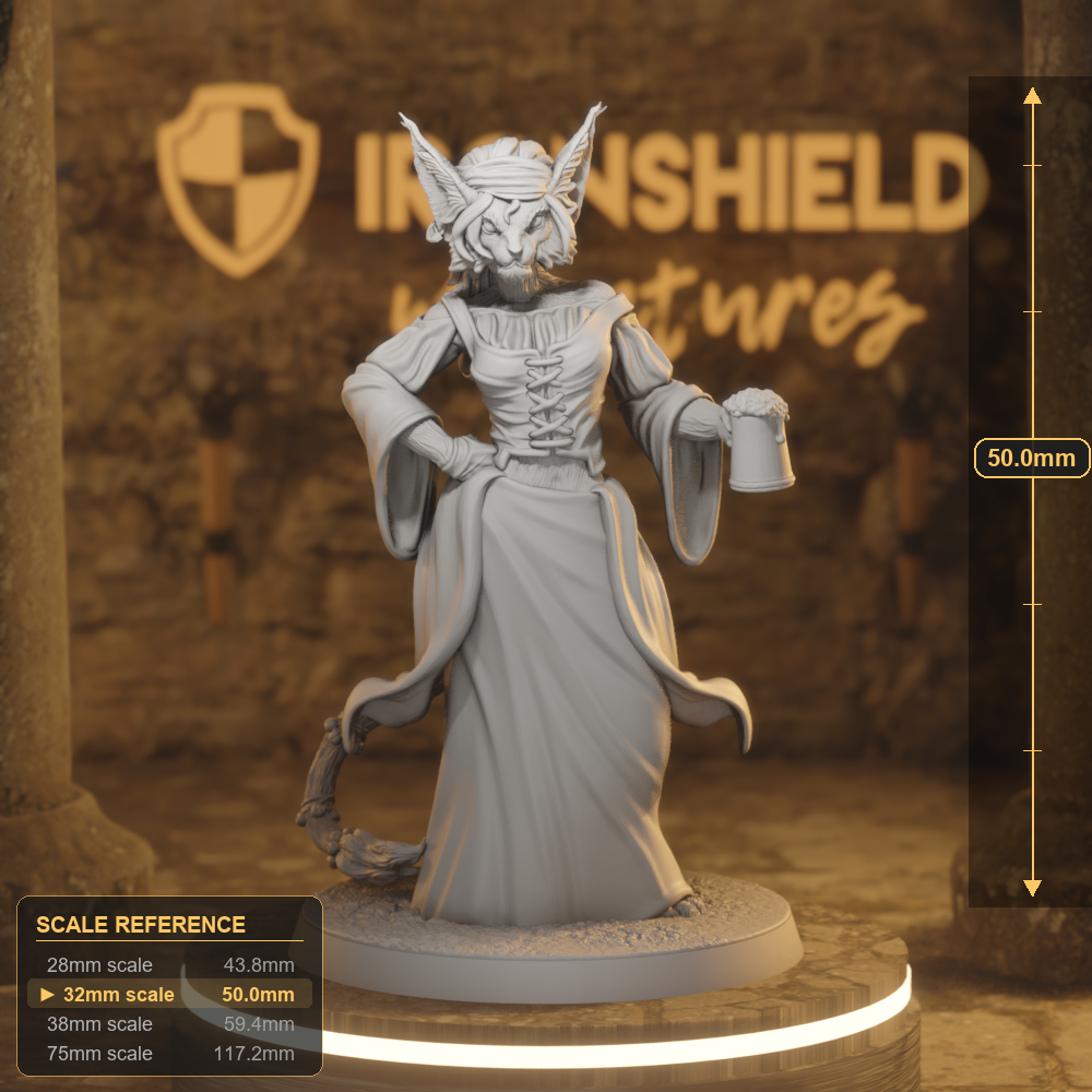 Burrowtown Folk 2 Beastfolk DnD miniature 3D printed resin tabletop RPG figure