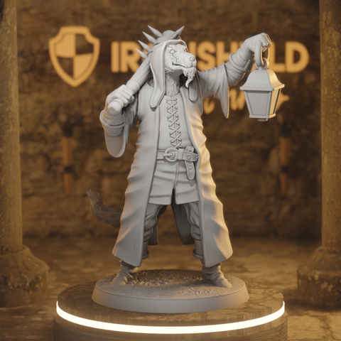 Burrowtown Folk - Dogfolk Beastfolk Night Watchman Lantern-Bearer Townsfolk NPC