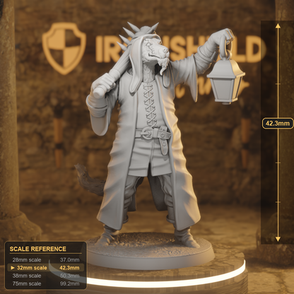 Burrowtown Folk 3 Beastfolk DnD miniature 3D printed resin tabletop RPG figure