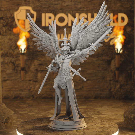 Caerian Celestial Fighter, Rogue DnD miniature 3D printed resin tabletop RPG figure