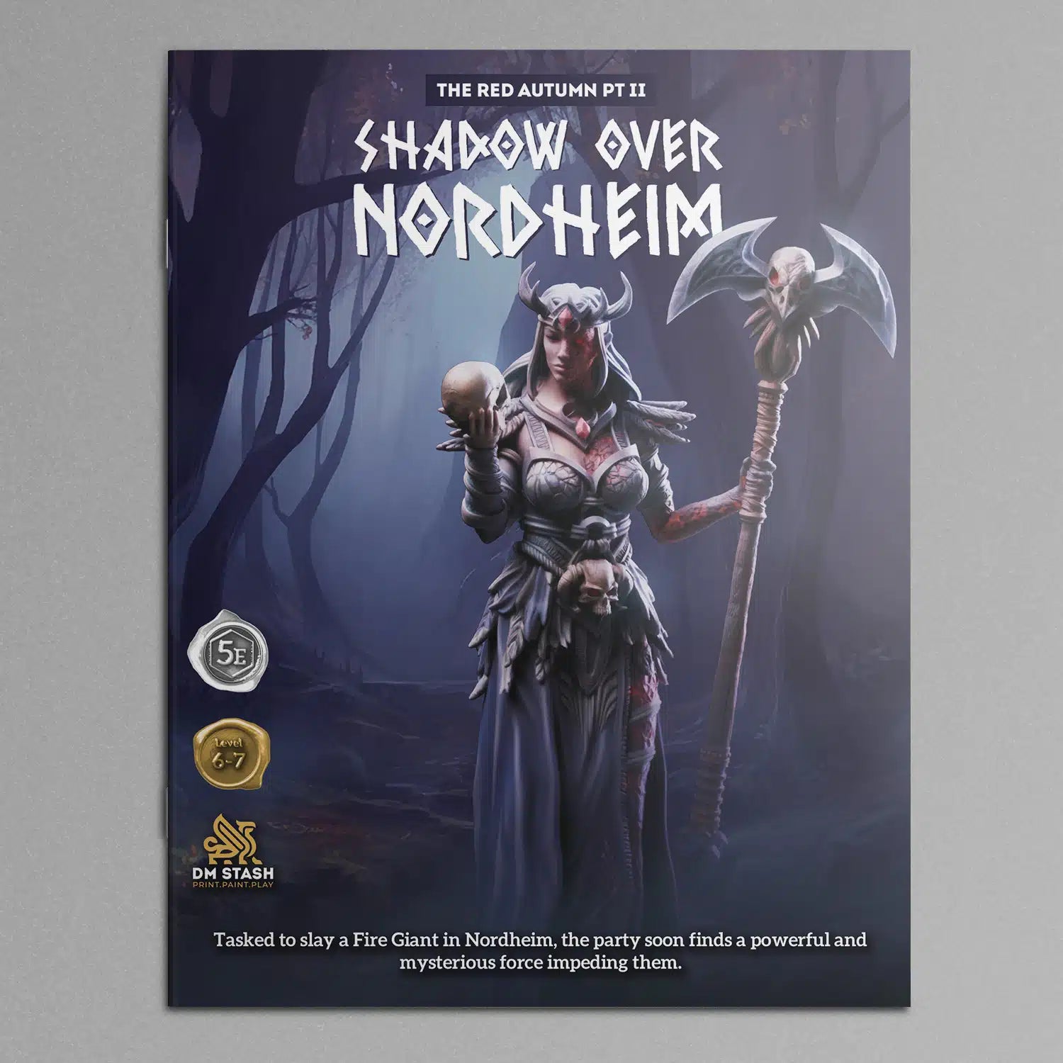 Shadow Over Nordheim - DND 5e Starter Campaign - Full Set 19 Figures + Maps + 3D printed miniature detail view tabletop RPG
